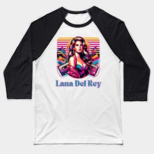 Lana Del Rey - Retro Sunset Serenade Baseball T-Shirt